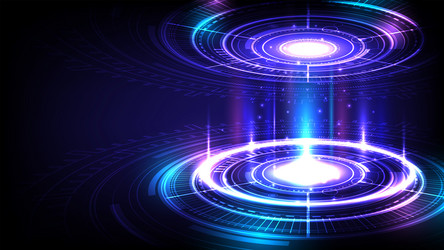 circuit technology background with digital data vector image