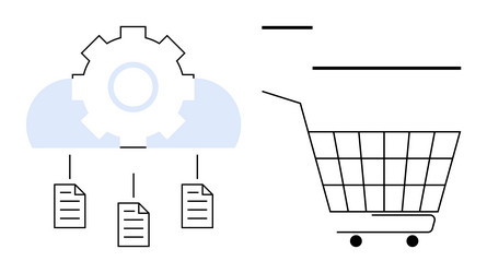 integration of cloud computing and e-commerce vector image