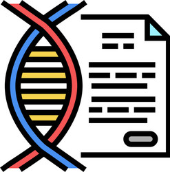 Molecule genetic documentation color icon vector