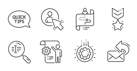 share mail journey path and settings blueprint vector image