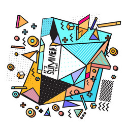 triangle geometric forms for summer design event vector image