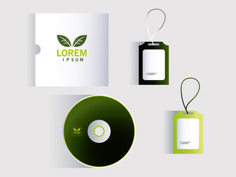 Corporate identity branding design in white vector