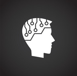ai related icon on background for graphic and web vector image