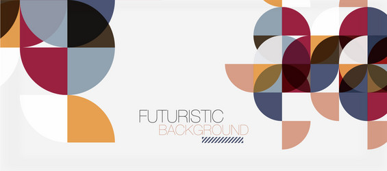 geometric triangle and circle shape wide abstract vector image