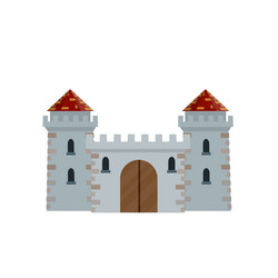 Medieval european stone castle vector