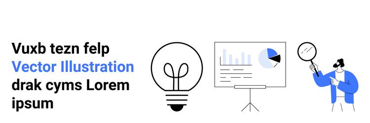 creative data analysis concept with graphs vector image