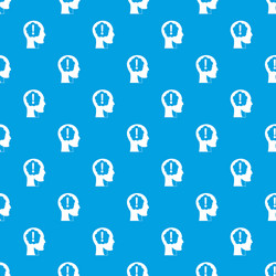 head with exclamation mark inside pattern seamless vector image