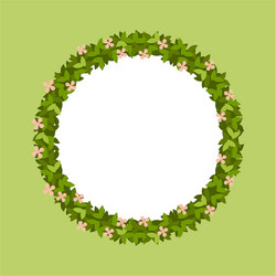 Green Leaf Frame Vector Image