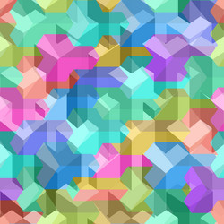 Isometric cubes seamlessly repeatable pattern 3d vector