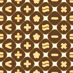 Seamless background with arithmetic symbols vector