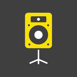 Acoustic speaker icon music column vector