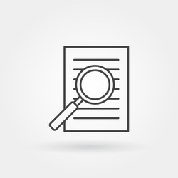 Document analysis single isolated icon vector