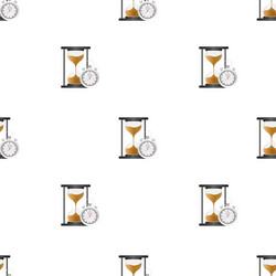 hourglass pattern highly detailed antique clock vector