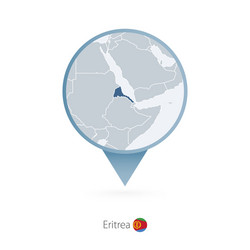 map pin with detailed eritrea vector image