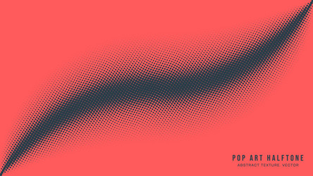 pop art dots halftone pattern curved line border vector image
