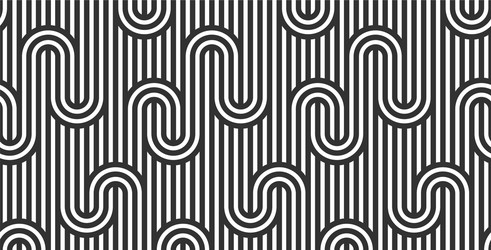 lined seamless pattern with twisted lines vector image