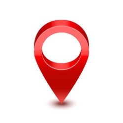 realistic detailed 3d red map pointer pin vector