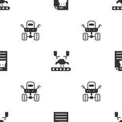 set technical specification robotic robot arm vector image