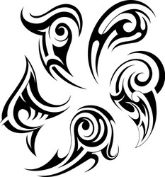 Tribal Art Tattoos - Maori & Gothic Vector Image