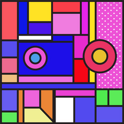 abstract geometric colorful background memphis vector