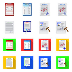 form and document icon set vector image