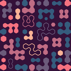 geometric colored hexagon forms seamless pattern vector image