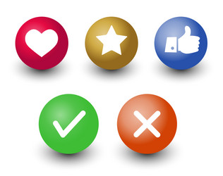 Mark check okcancel like voting and rating icon vector