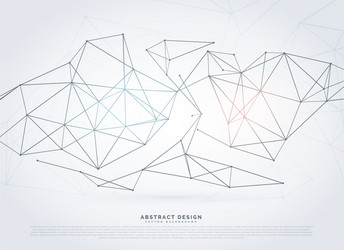 Modern wireframe network background in digital vector