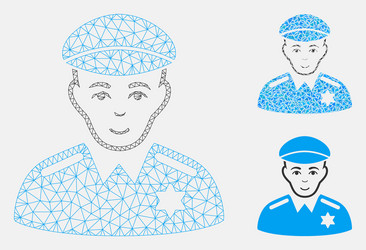 Sheriff mesh wire frame model and triangle vector