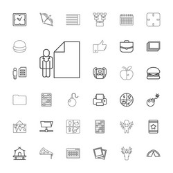 thin icons vector