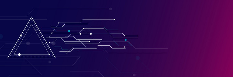 abstract lines and dots connect background vector image