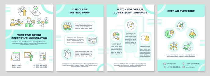 tips for being effective moderator turquoise vector