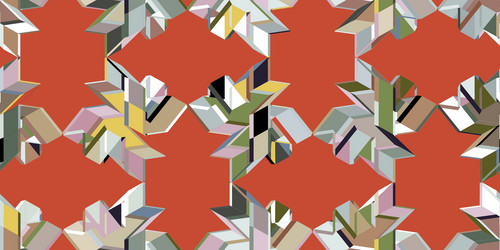 abstract seamless colorful 3d pattern background vector image