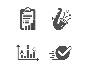 Checklist jazz and survey results icons checkbox vector