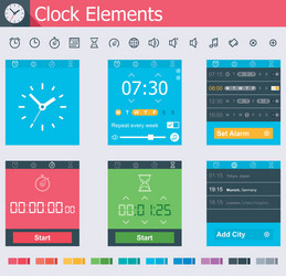 clock elements vector