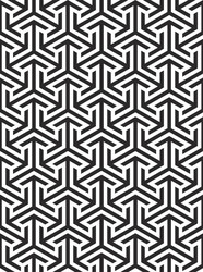 geometric ornament based on a hexagonal grid vector image