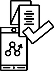 reports with digital objects in white background vector image