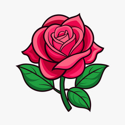 Red rose flower Royalty Free Vector Image - VectorStock