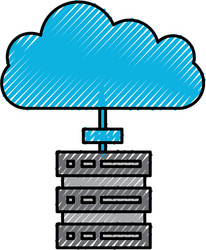 cloud computing datacenter server technology vector image