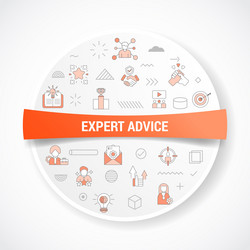 expert advice concept with icon vector