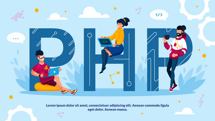 PHP Development & Software Team vector image