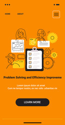 problem solving efficiency improvement concept vector image