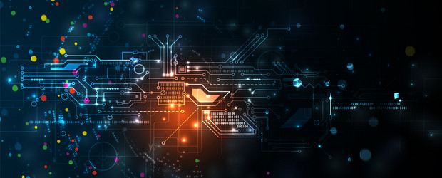 abstract futuristic fade computer technology vector image