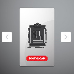 algorithm process scheme work workflow glyph icon vector image
