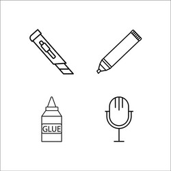 Design and studio simple linear icon setsimple vector