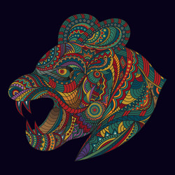 Stylized puma entangle vector