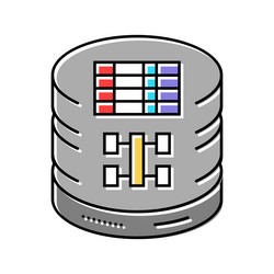 sql query database color icon vector image