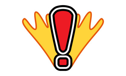 warning message exclamation mark icon attention vector