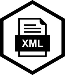 xml file document icon vector image