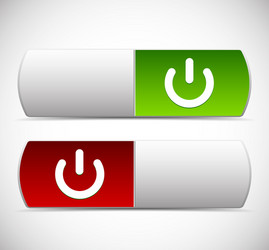 power button ui elements turn on off vector image